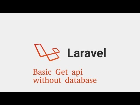 laravel api tutorial # 2  make basic api without database