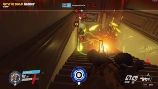 Overwatch - Junkrat rip-tire full team kill POTG - King's Row