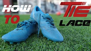 LEARN TO TIE YOUR FOOTBALL SHOE LACE || SOCCER SOLE