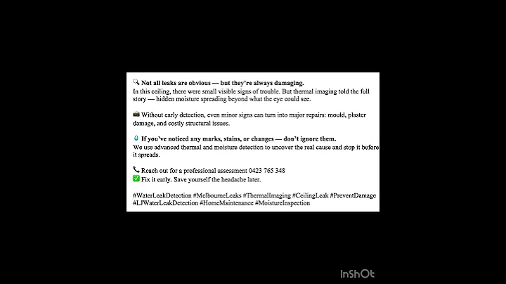 Ceiling Leak Detected with Thermal Imaging | Early Water Damage Signs.#ceiling leak#ceiling stains