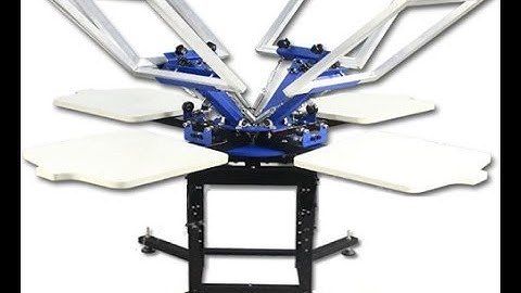 Manual Carousel 4 Colors 4 Stations Screen Printing Machine for Tshirt 4 couleurs t-shirt sérigraphe