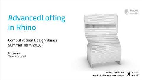 Advanced Lofting in Rhino