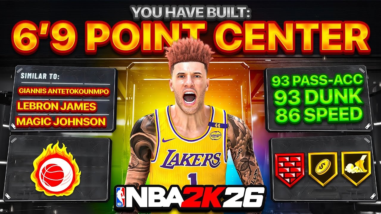 MY NEW 6'9 POINT CENTER BUILD FOR PRO AM IN NBA 2K26!