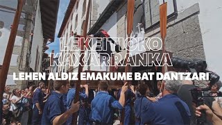 Lehen aldiz, emakume batek dantzatu du Lekeitioko kaxarranka