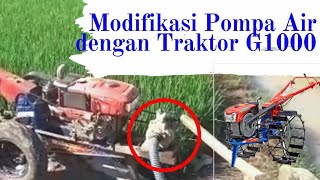 Modifikasi Pompa Air Alkon 2 Inch dengan Traktor G1000 Boxer | Diesel Kubota RD 85