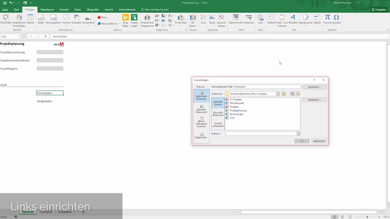 Vorlagen In Microsoft Excel Erstellen Youtube