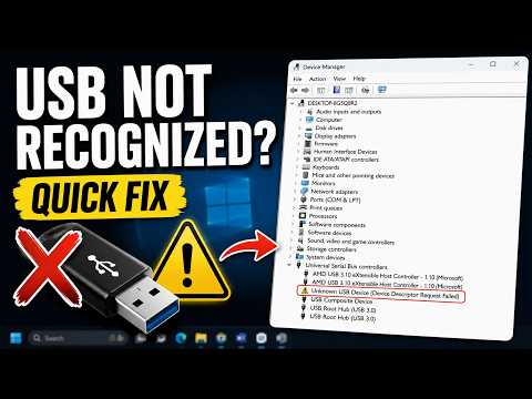Fix "USB Device Not Recognized" or "Unknown USB Device" in Windows (Quick Solution)