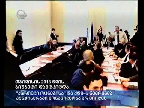 თბილისის 2013 წლის ბიუჯეტი დამტკიცდა