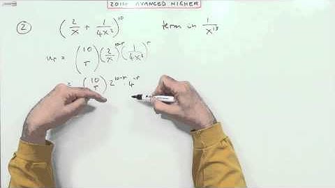 2014 SQA Advanced Higher Maths no. 2 : Binomial expansion