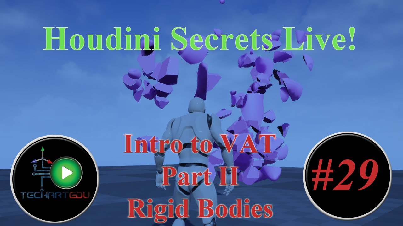 Houdini Secrets Live, #29, Intro to VAT Part II, Rigid Bodies - YouTube