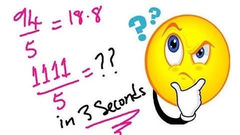 How to Divide Any Number by 5 in 3 Seconds | Maths Trick