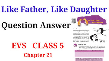 Like Father, Like Daughter | Question Answer | EVS Class 5 Chapter 21
