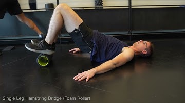 Single Leg Hamstring Rollout on Foam Roller