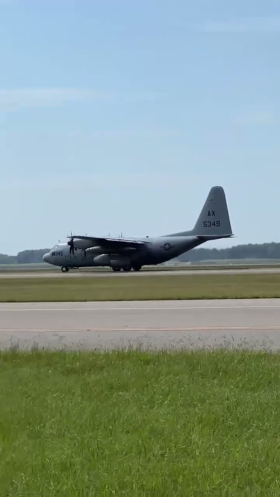 C-130T Hercules Doing a Touch and Go at RIC #shorts #aviation #navy