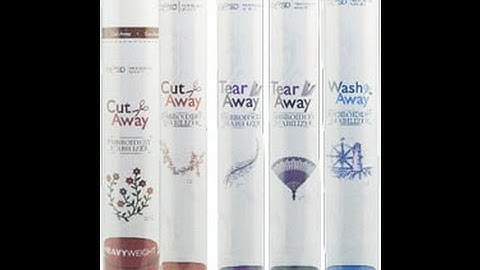 BERNINA Embroidery - Tool Tip - Stabilizers