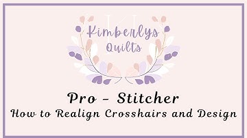 Pro Stitcher   Reposition to crosshairs