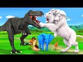 कालिया डायनासोर का जंगल में आतंक और सफेद शेर Kala Dinosaur aur Safed Sher Black Dinosaur Vs Lion