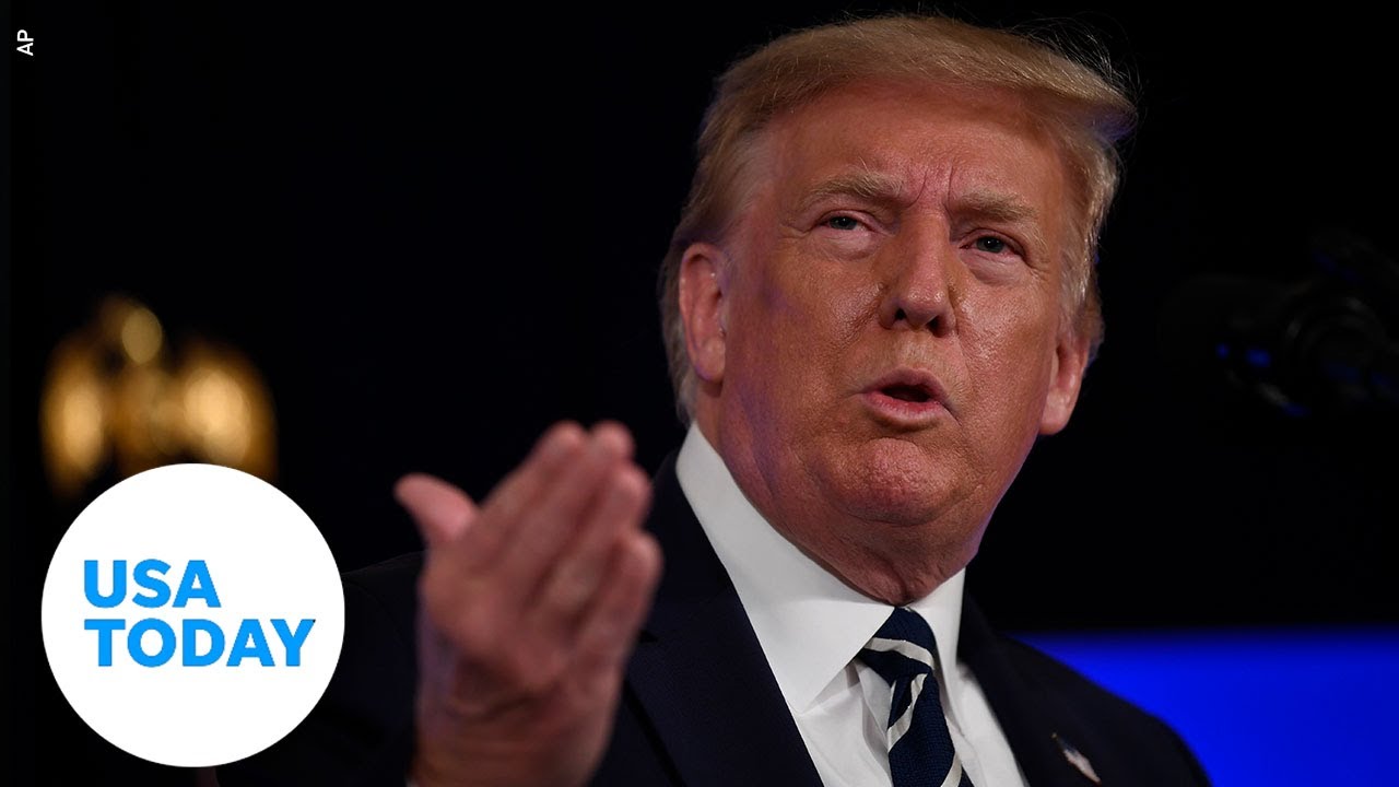 President Trump holds conference after Kamala Harris is selected as Biden's VP | USA TODAY