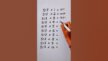 Write the Table of 517 in 16 second only..#maths #mathshack #mathstricks ‎@study_care0 