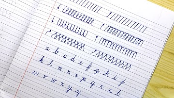 Cursive handwriting basic strokes | English Cursive handwriting for beginners | Improve Handwriting