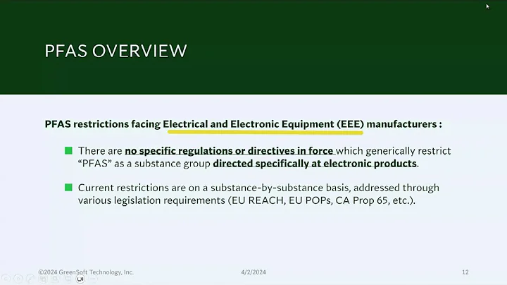 PFAS Restrictions Facing Electronics Manufacturers