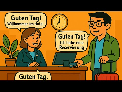 🇩🇪 Немецкий для начинающих | 🎧 Тренировка на слух | 🏨Im Hotel | Диалог в гостинице