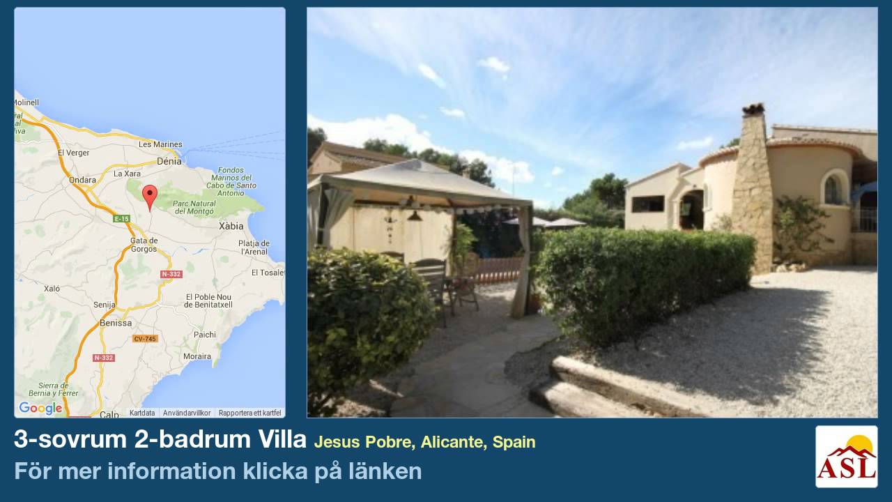 3 sovrum 2 badrum villa till salu i jesus pobre, alicante, spain ...