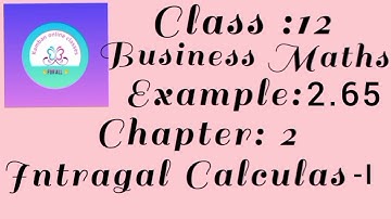 12th Std TN Business Maths Chapter : 2 Example - 2.65