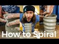 How to throw SPIRAL CUPS on the wheel!