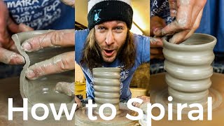 How to throw SPIRAL CUPS on the wheel!