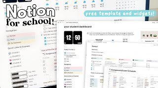 How to organize for school with Notion! 📚 | Free template + widgets ✨ screenshot 3