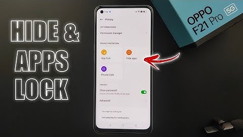 How To Hide Apps Oppo F21 Pro | Hide & Apps Lock |