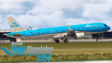 FS2024 | Smooth KLM A321neo Amsterdam Landing l | iniBuilds A321Neo
