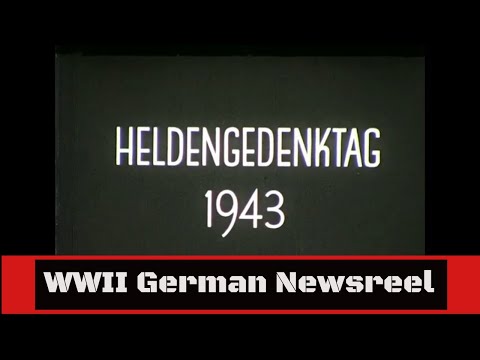 1943 GERMAN WWII NEWSREEL   HITLER & GOERING ATTEND HELDENGEDENKTAG MEMORIAL EVENT 32540e