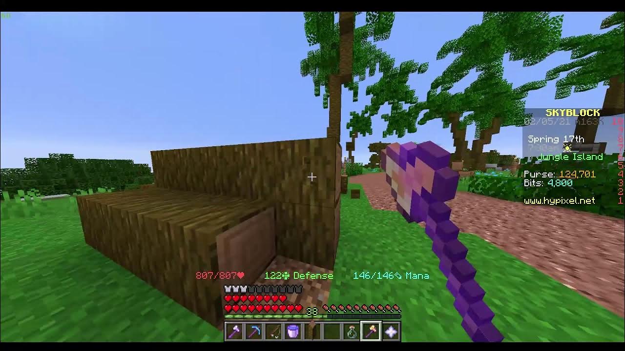 Hypixel Skyblock Issue(Haste 3 Efficiency 5 axe not InstaBreaking wood