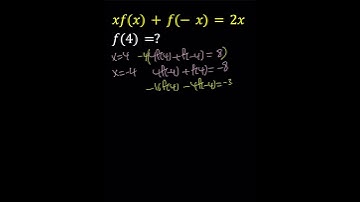 Evaluating A Function | xf(x)+f(-x)=2x