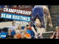 Every NCAA gymnastics championship beam routine from 2014-19