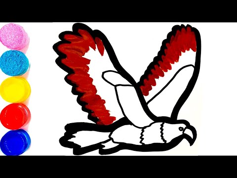 Bolalar uchun burgut rasm chizish/Drawing eagle for children/Рисование орёл для детей