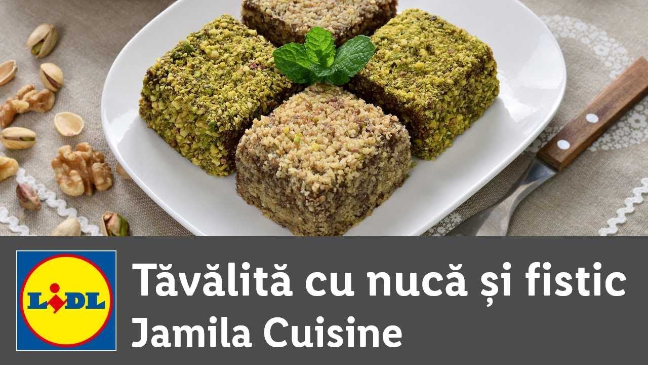 Prajitura tavalita in fistic si nuca • reteta Bucataria Lidl - YouTube