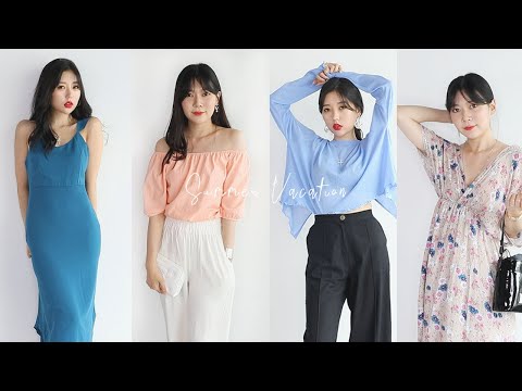 (ENG)여행패션하울 휴가스타일링으로 인생샷코디 노하우/오프숄더/원피스/LOOKBOOK 2019 /K Fashion summer haul 2019
