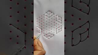 11×6 dots Deepa rangoli | #dialyrangoli #muggulu #rangolidesigns #easyrangoli #kolam
