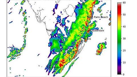Ultra-high resolution simulation of a squall line in South Florida