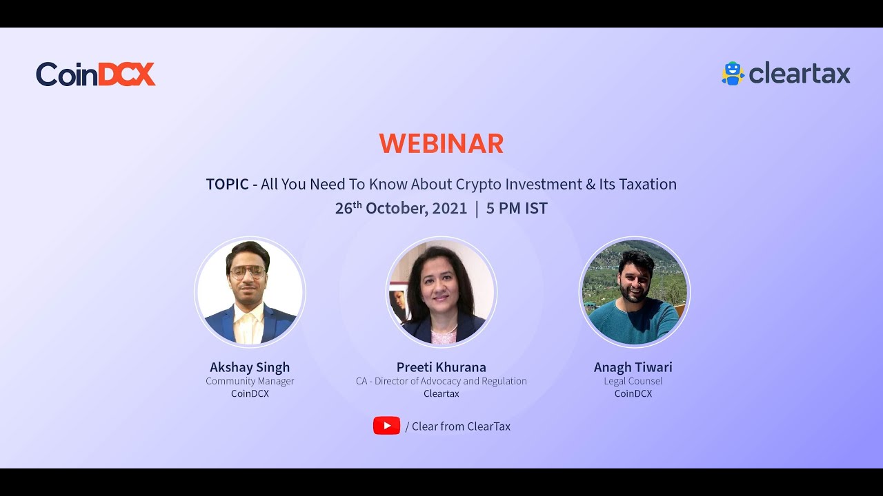 Crypto Taxation 2021 | All you need to know about Crypto Investments & its  Taxation