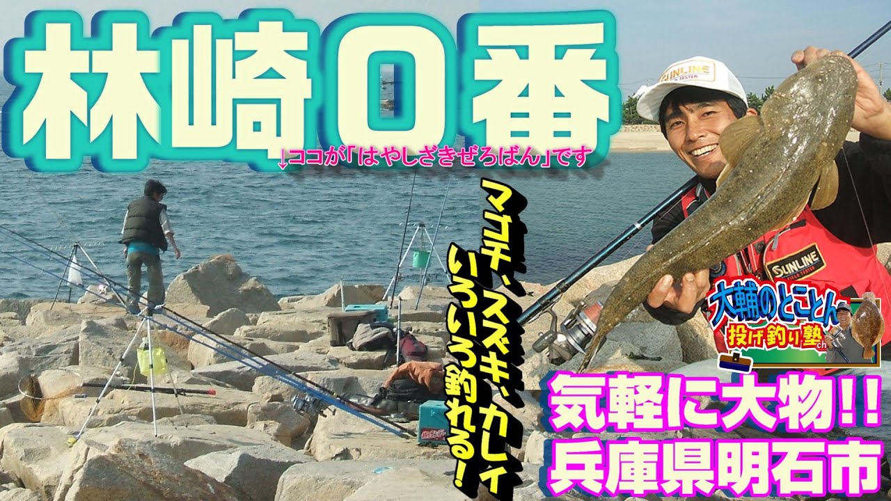 「林崎ゼロ番」 兵庫・明石～淡路島のおすすめ投げ釣りスポットはココ!! 　カレイ、マゴチ、キス、カワハギ、チヌ、スズキ、マダイ…大物狙いは本コウジで!!