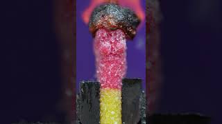 Blazing Nail vs Gummy Worm Sizzle Showdown! #asmr #experiment #satisfying #macroperfection #macro