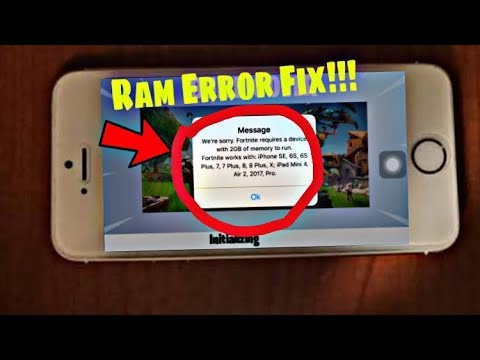 fortnite iphone 5s ram error fix now complete guide 100 working fix it now - fortnite on iphone se