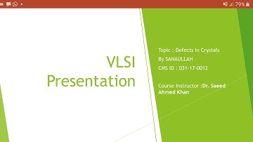 VlSI Presentation 01 Crystal defects