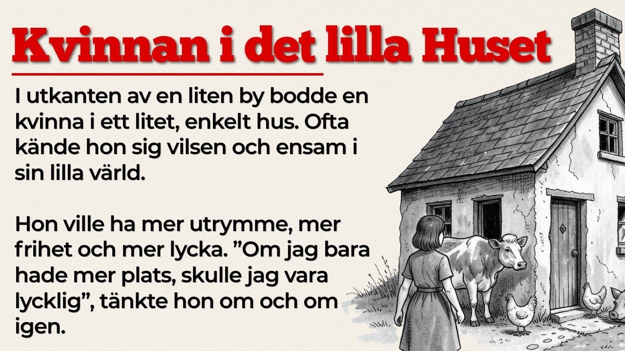 Den gamla kvinnan i det lilla huset | Learn Swedish with Simple Stories | Swedish Story