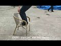 EASE Outdoor Furniture EN581 Standard Wicker Bistro Table Set for Open Air Cafe EASE Outdoor Furniture EN581 Standard Wicker Bistro Table Set for Open Air Cafe