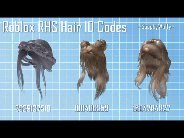 Roblox Rhs Hair Id Codes Youtube